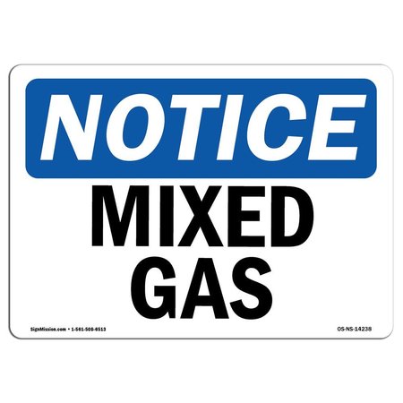 SIGNMISSION OSHA Notice Sign, 12" Height, 18" Width, Aluminum, Mixed Gas Sign, Landscape, 1218-L-14238 OS-NS-A-1218-L-14238